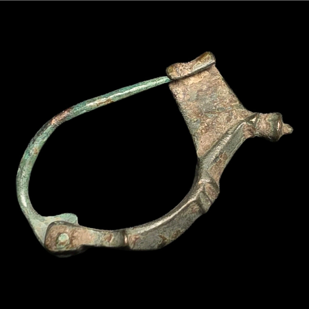 Ancient Roman Bronze "Knee Brooch" Fibula