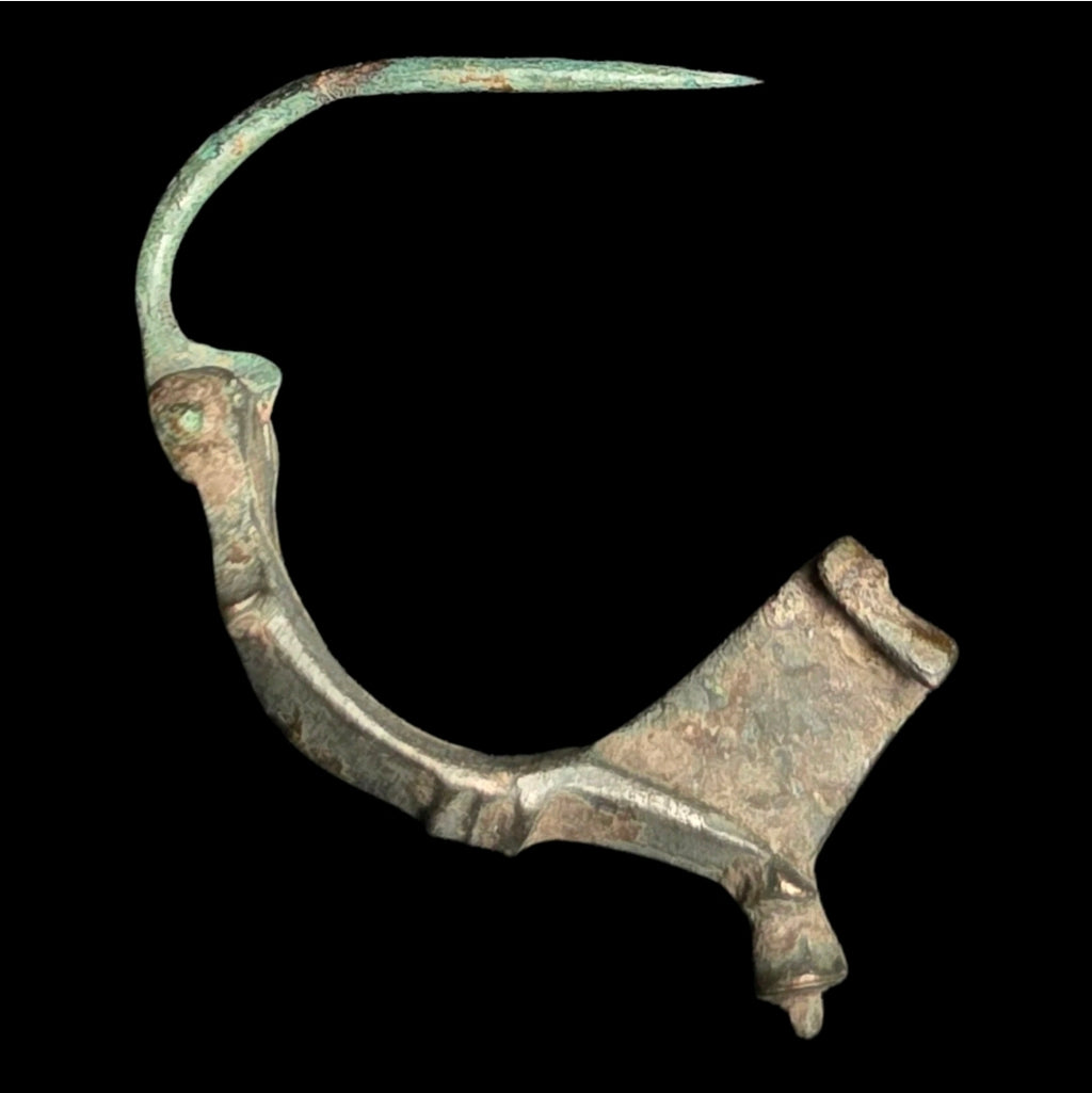 Ancient Roman Bronze "Knee Brooch" Fibula