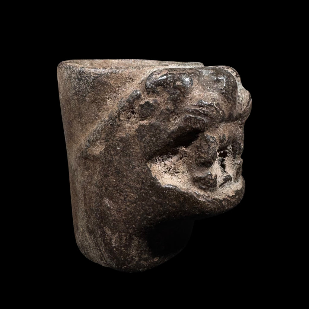 Pre-Columbian Tiwanaku (Tiahuanaco) Stone Feline Ceremonial Kero