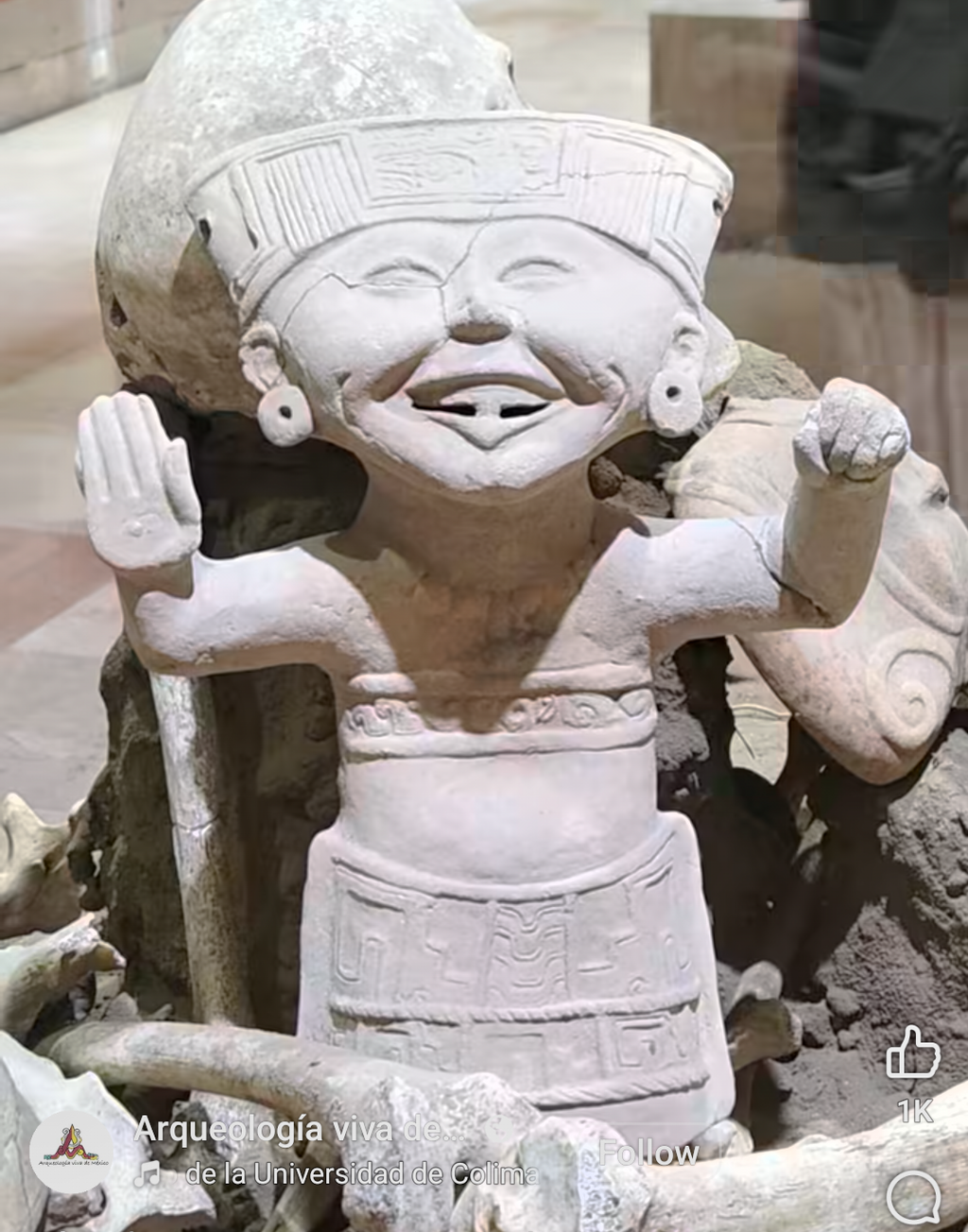 Pre-Columbian Veracruz pottery head fragment