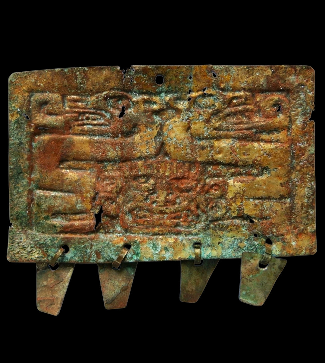 Pre-Columbian Chavín culture copper alloy plaque