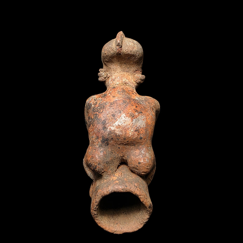 Pre-Columbian Nayarit Seated drummer figure