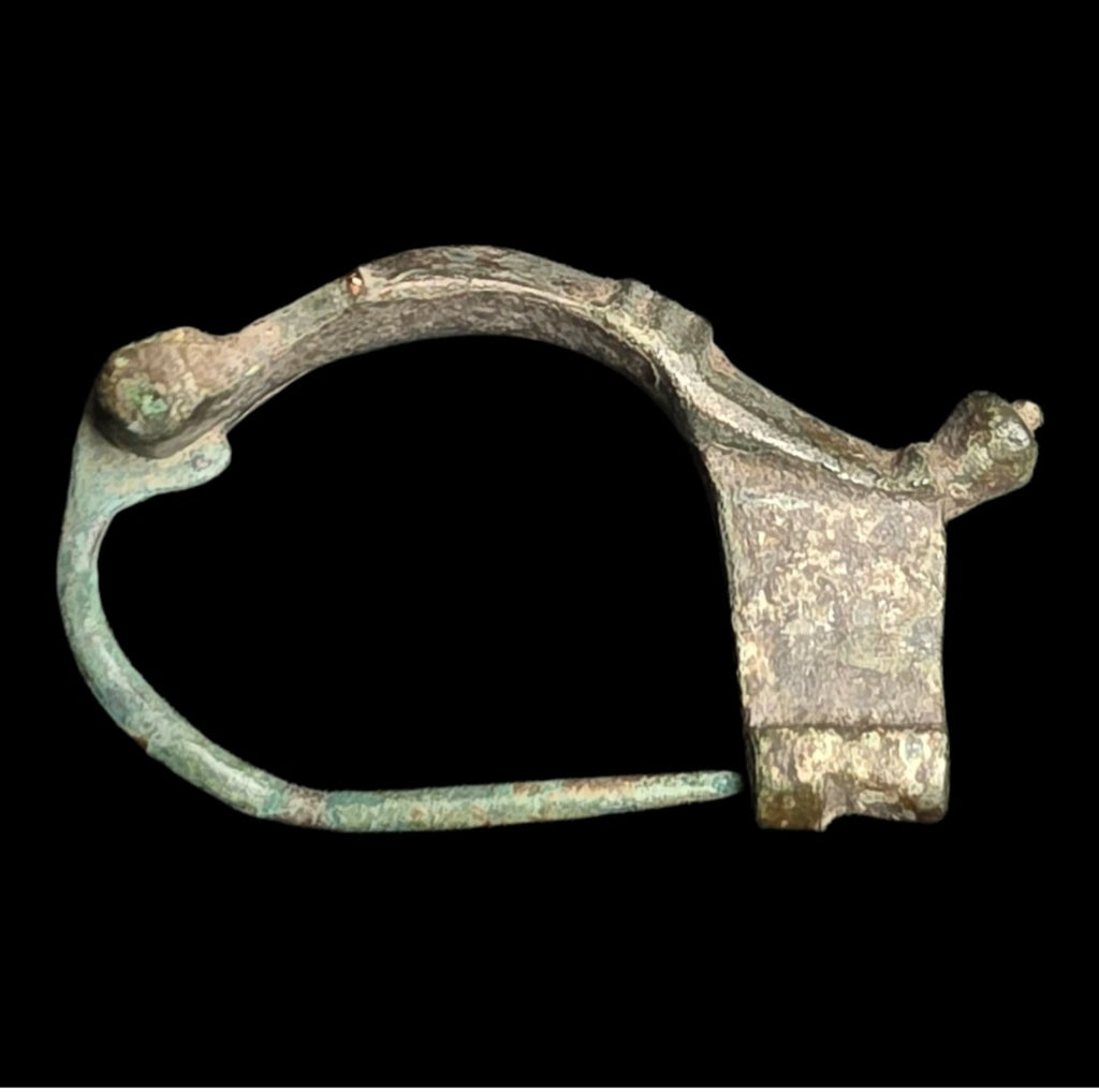Ancient Roman Bronze "Knee Brooch" Fibula