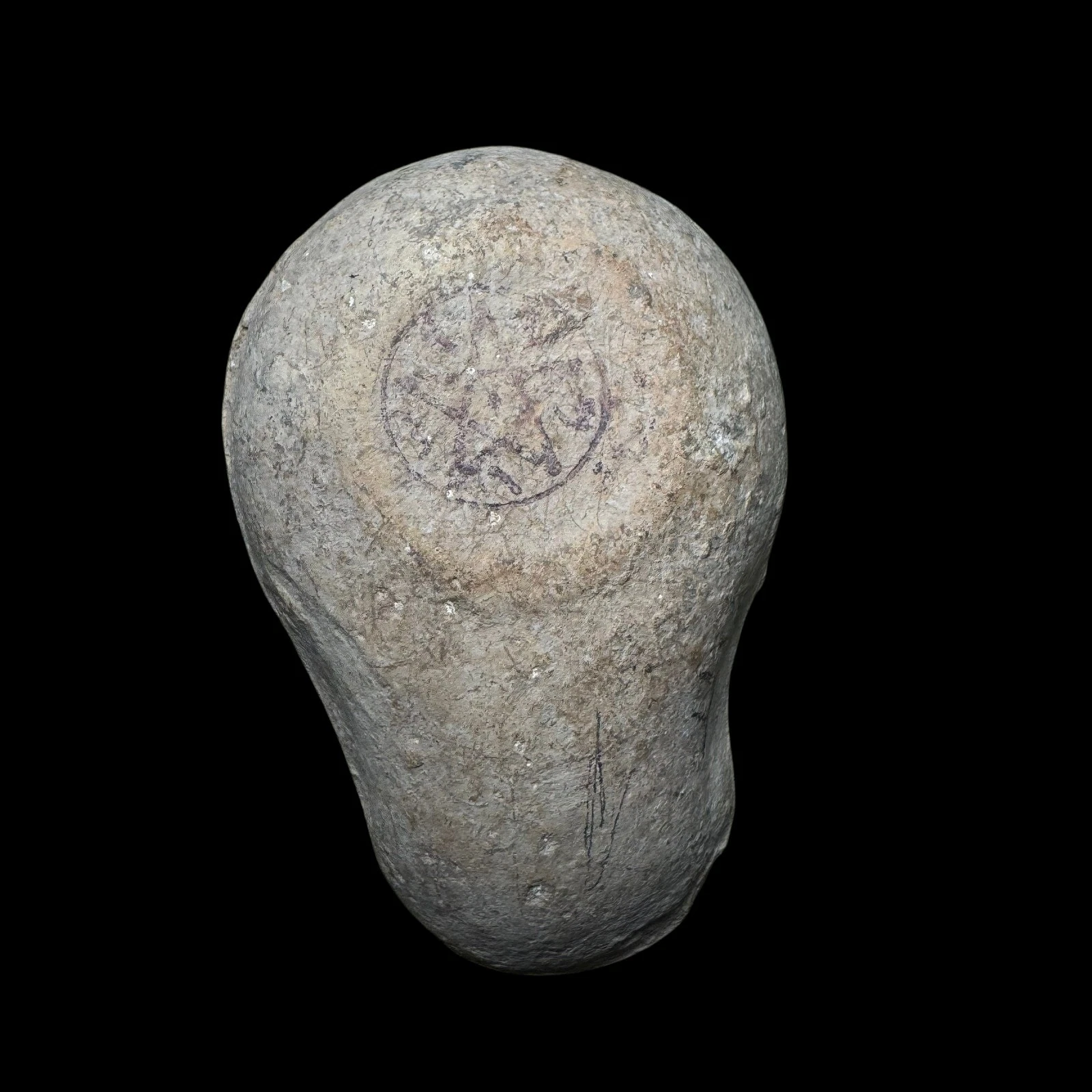 Ancient Pottery Oil Lamp, Late Roman Byzantine, Spiral Decoration, Holy Land