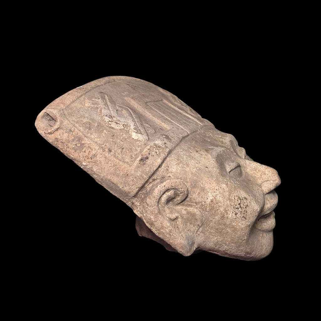 Pre-Columbian Veracruz pottery head fragment