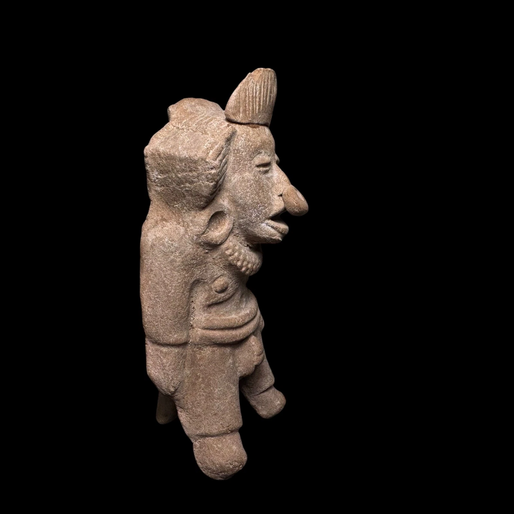 Pre-Columbian Veracruz pottery figure whistle