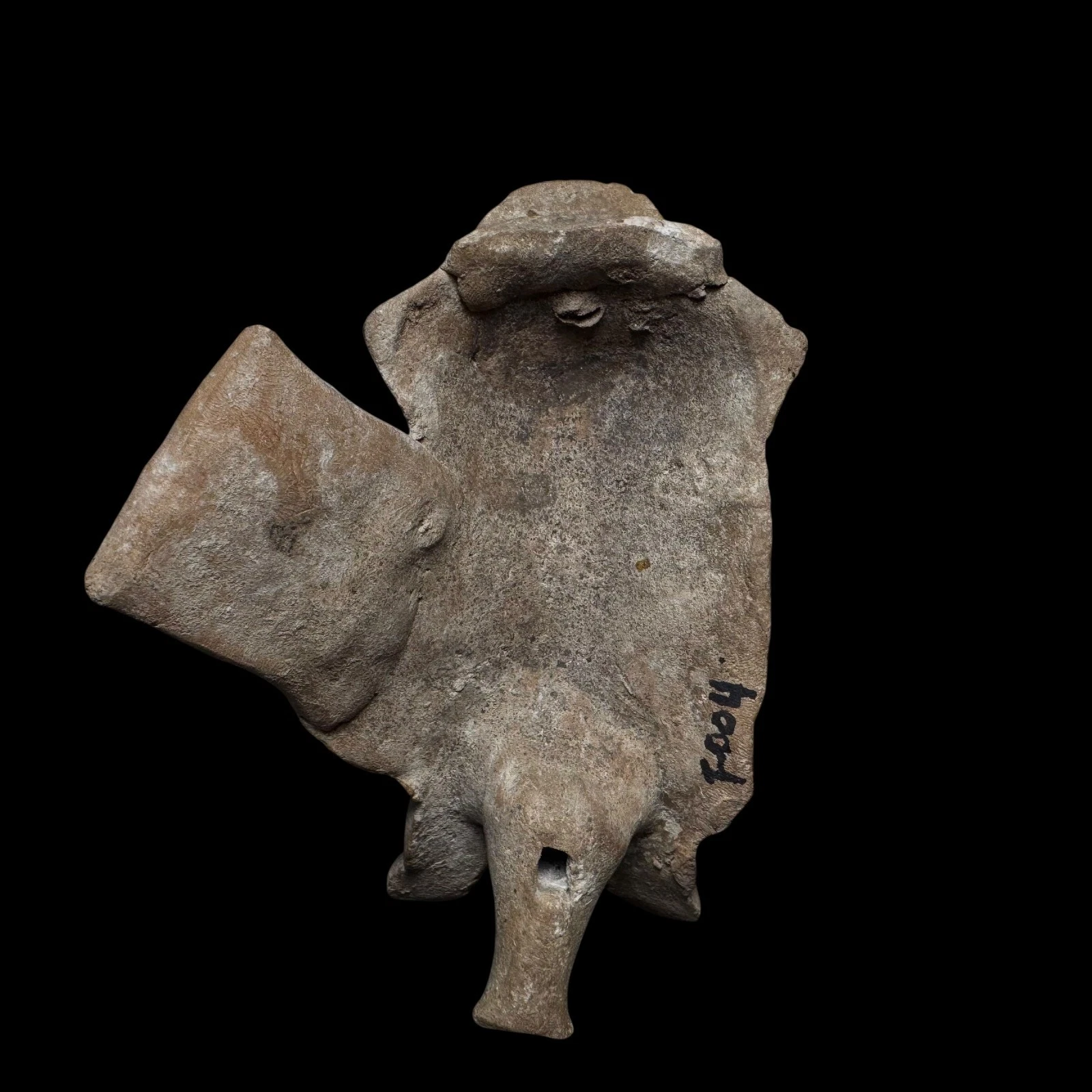 Pre-Columbian Veracruz pottery figure whistle