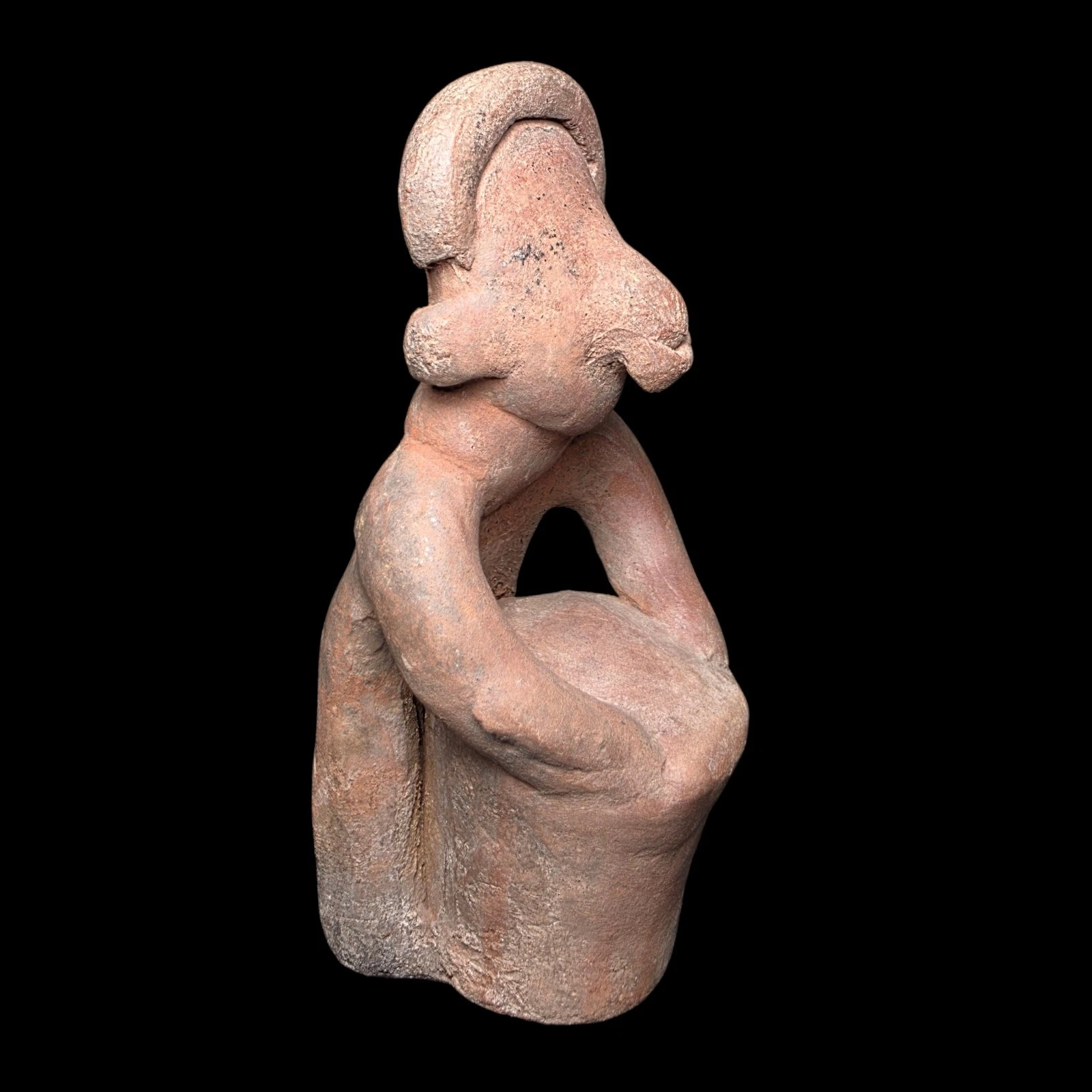 Pre-Columbian Nayarit Pottery Drummer Figure – West Mexico Shaft Tomb