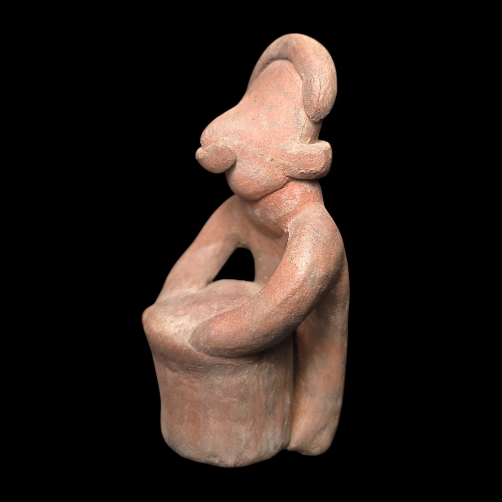 Pre-Columbian Nayarit Pottery Drummer Figure – West Mexico Shaft Tomb