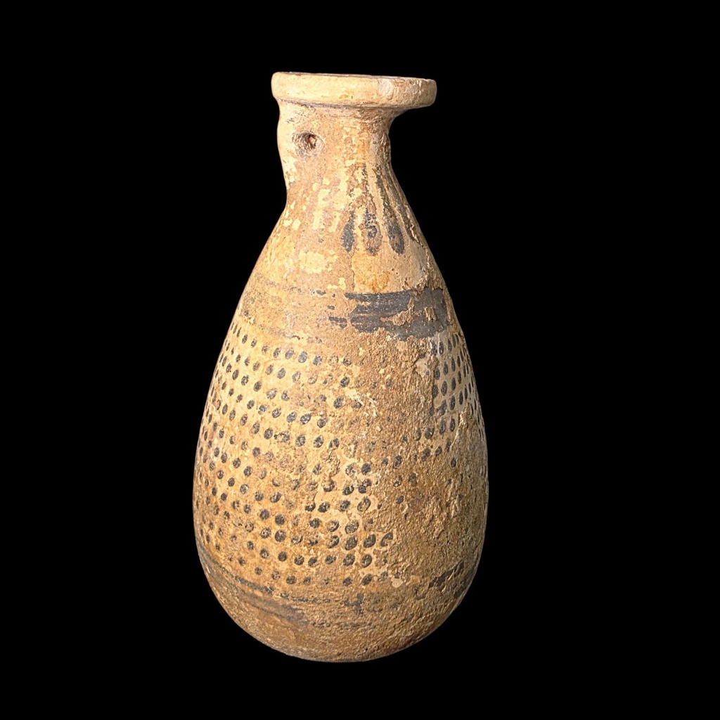 Ancient Greek Corinthian Pottery Alabastron Perfume Vessel