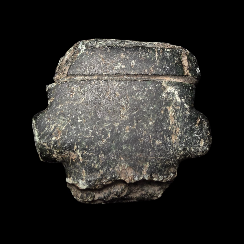 Pre-Columbian Teotihuacan Serpentine Stone Fragment Head
