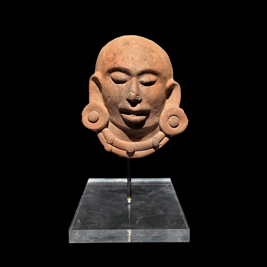 Pre-Columbian Maya pottery head