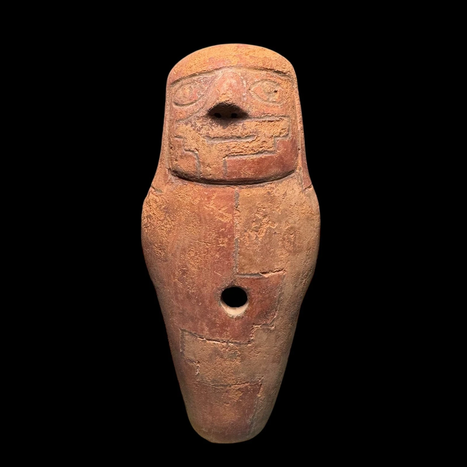Scarce Pre-Columbian Chavin Painted pottery figure