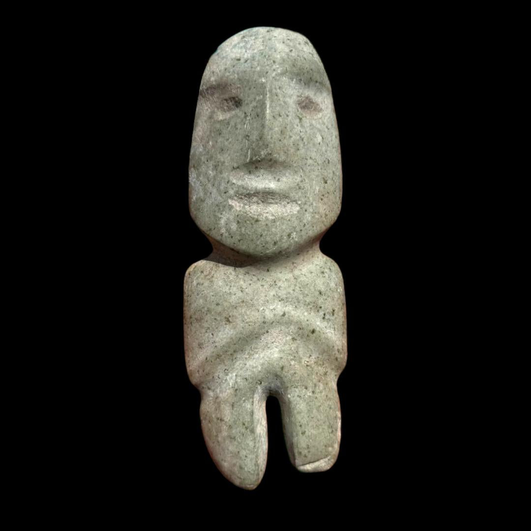 Large Pre-Columbian Chontal green stone figure