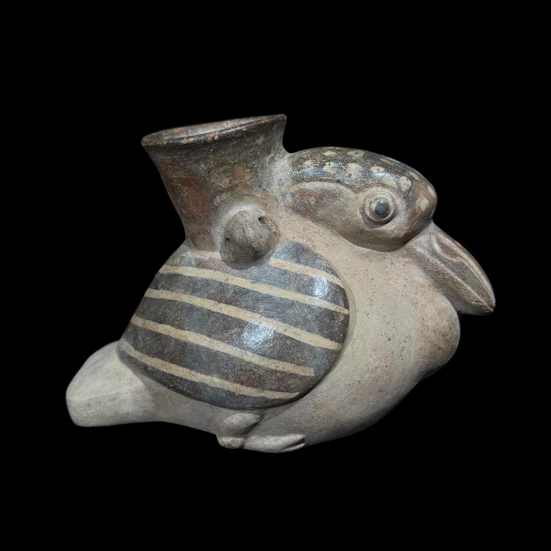 Pre-Columbian Moche V pottery duck vessel