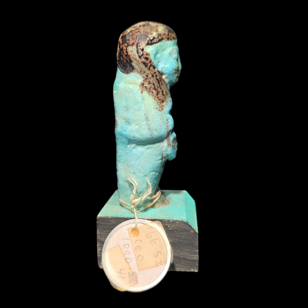 Extremely Rare Egyptian Faience Overseer Ushabti of Lady Isetemkhebit