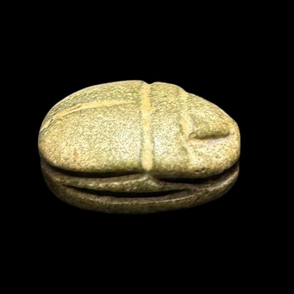Ancient Egyptian Scarab Amulet – Steatite, Late Period (ca. 664–332 BCE)