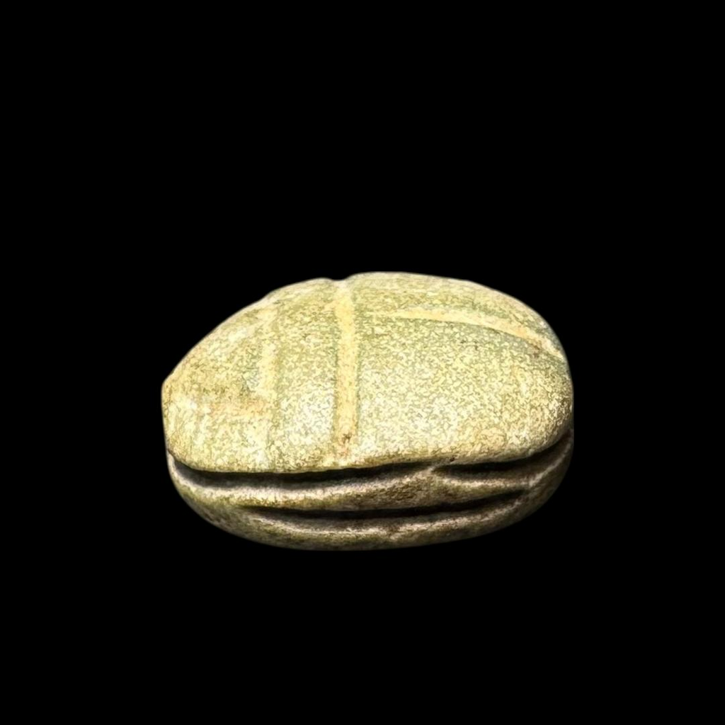 Ancient Egyptian Scarab Amulet – Steatite, Late Period (ca. 664–332 BCE)