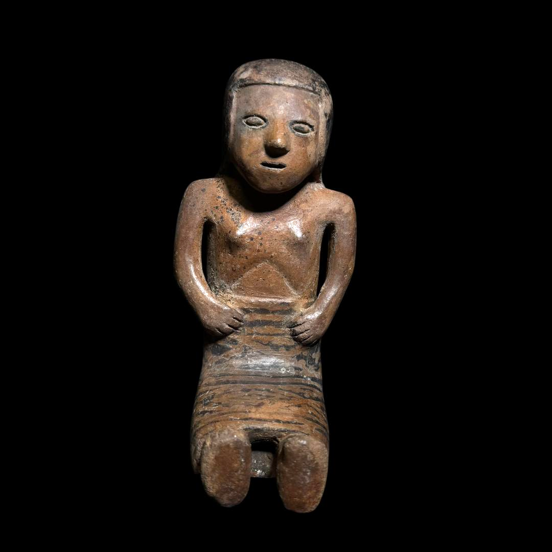 Pre-Columbian Nariño Seated “Coquero” Figure