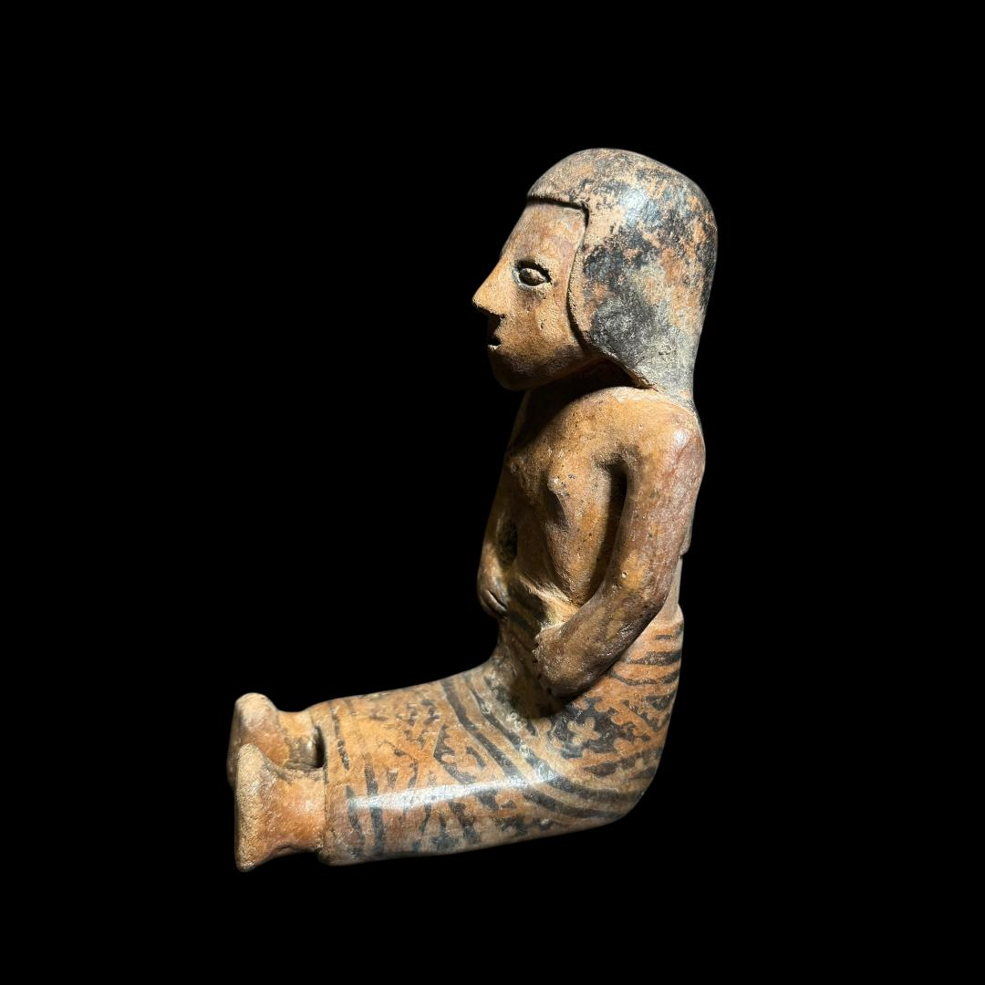 Pre-Columbian Nariño Seated “Coquero” Figure