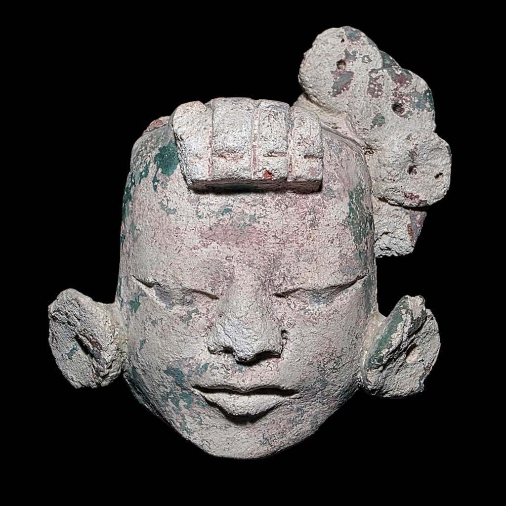 Pre-Columbian Maya Stucco Head