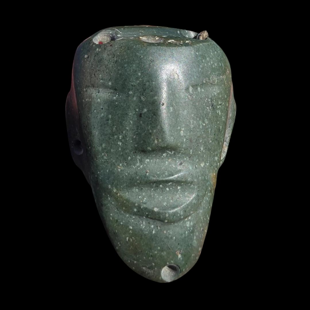 Pre-Columbian Guerrero Greenstone Double-Face Pendant – Chontal
