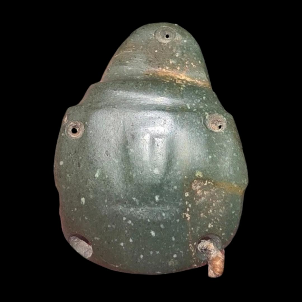 Pre-Columbian Guerrero Greenstone Double-Face Pendant – Chontal